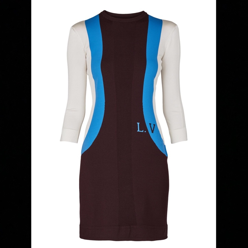 louis vuitton intarsia dress size small